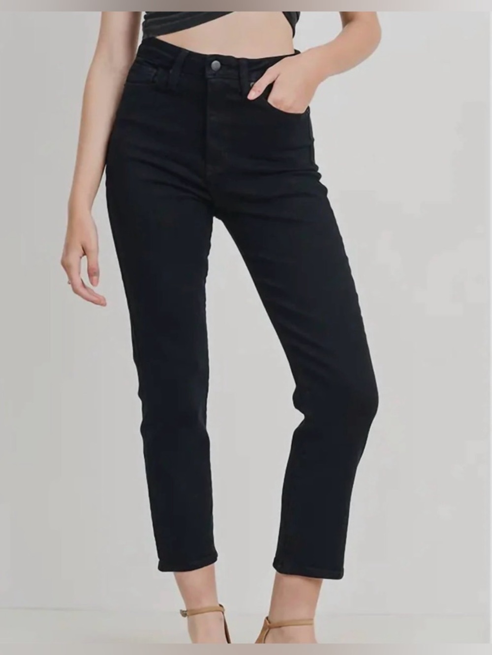 L.T.J. Siena black straight jeans, size 27